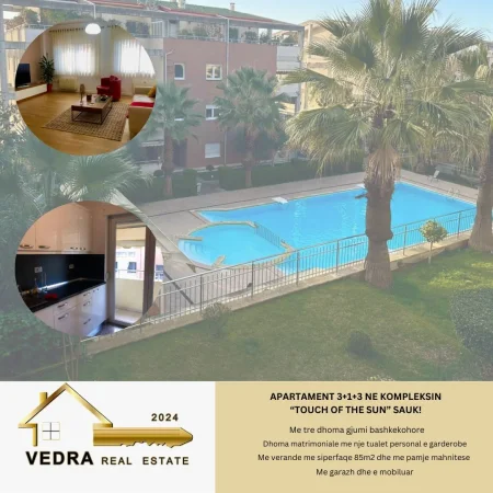 Shitet Apartament 3+1+3 ne rezidencen "Touch of the Sun" Sauk!!!