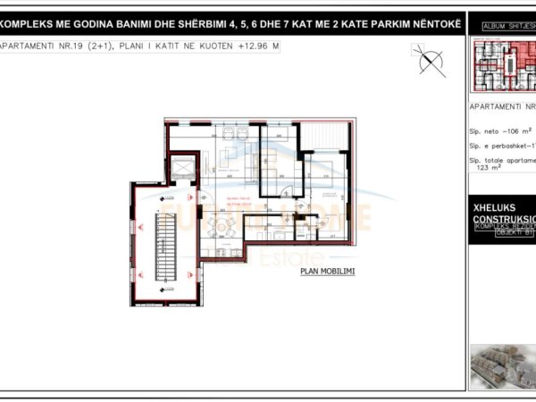 Shitet, Apartament 2+1+2, Rruga Elbasanit, Tiranë.