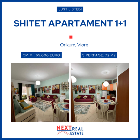 SHITET APARTAMENT 1+1 NE ORIKUM, VLORE