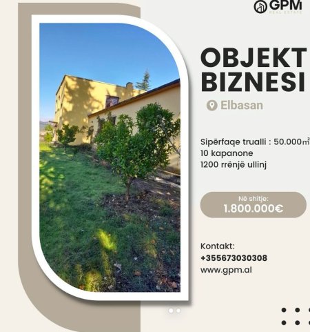 Elbasan, shitet ambjent biznesi 50.000 m² 1.800.000 Euro