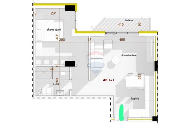 SHESIM APARTAMENT 1+1 SHKOLLA E KUQE!