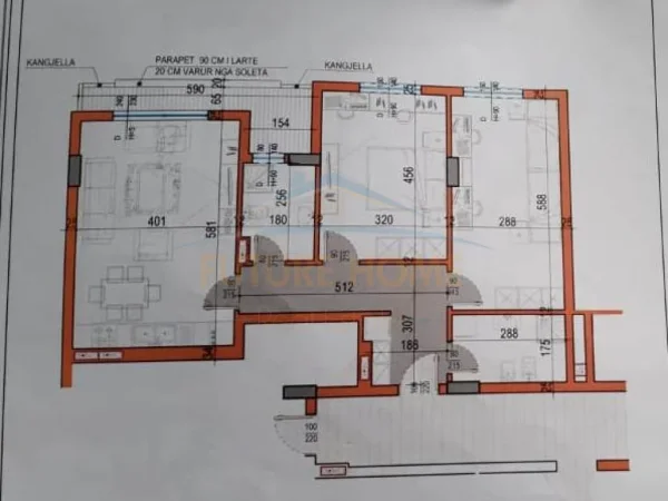 Tirane, shitet apartament 2+1+A+BLK Kati 6, 106 m² 126.999 Euro