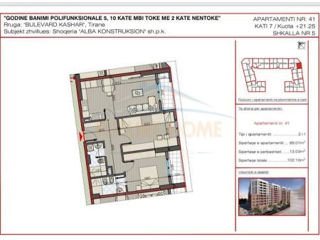 Shitet, Apartament 2+1+Post Parkimi , Unaza e Re .UNA37512