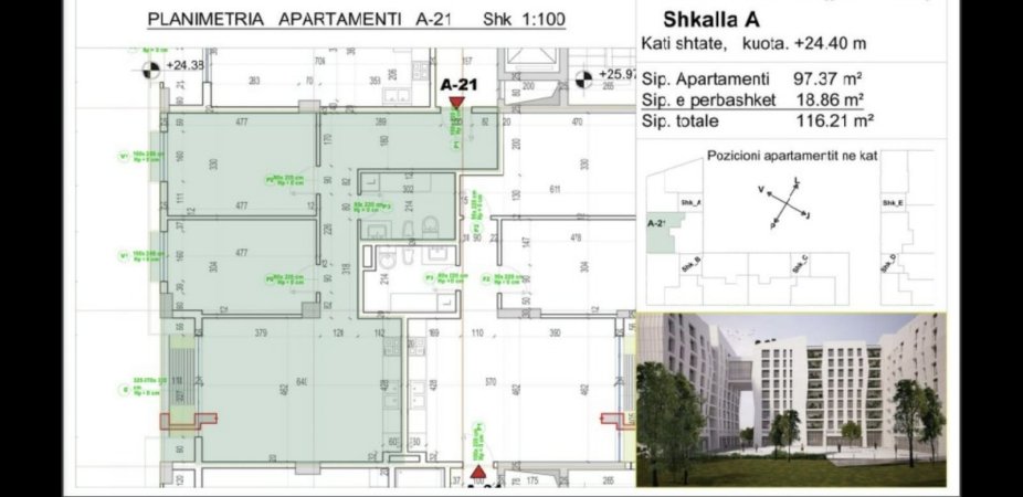 💥Shitet Apartment 2+1 Rezidenca Porcelan 3 , me pishin , palester,dyqane , gjithcka ju duhet per nje jetes komode