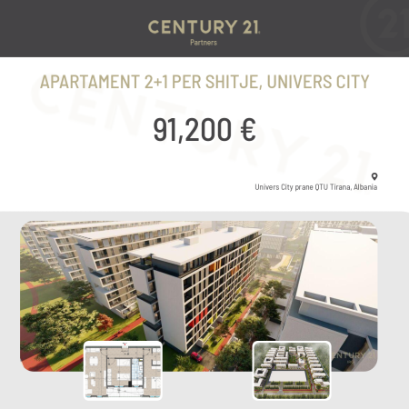 APARTAMENT 2+1 PER SHITJE, UNIVERS CITY