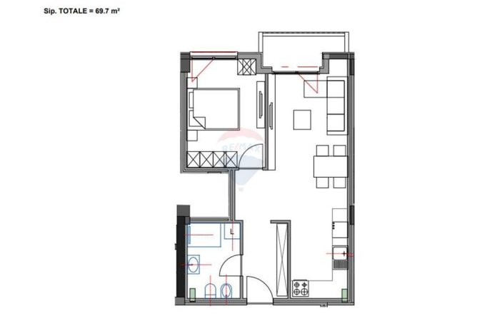 SHESIM APARTAMENT 1+1 KOMPLEKSI AURA!