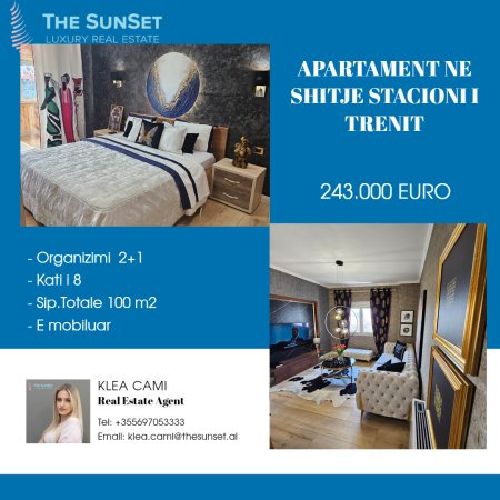 🌟Shitet Apartament 2+1 në tek Stacioni i Trenit, Tiranë🌟