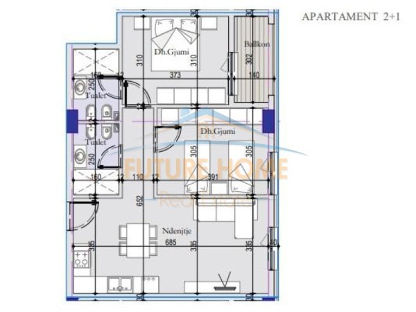 Shitet , Apartament 2+1 Tirana Entry , Tirane