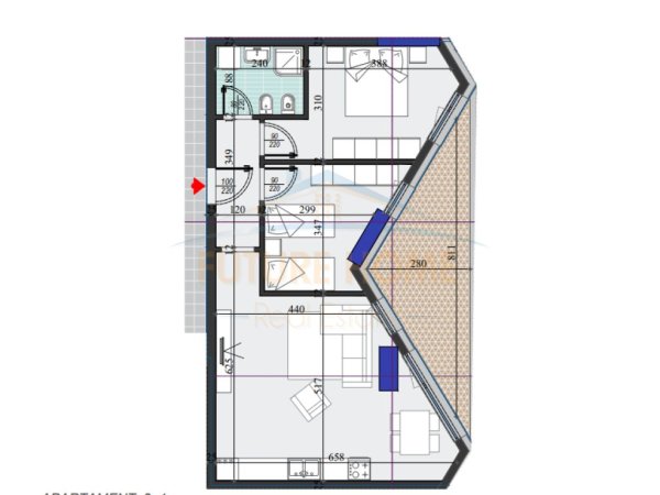 Shitet , Apartament 2+1 , Colonnade Building, Dritan Hoxha