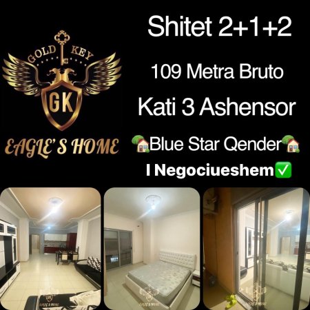 Shitet Apartament
• 2+1+2 + 2 ballkone🏡Qender Durres Prane Blue Star Center🏡