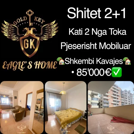 Shitet Apartament 2+1 me Ballkon
• Shume prane detit🏡Shkembi Kavajes🏡
• 85'000€✅