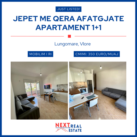 JEPET ME QERA AFATGJATE APARTAMENT 1+1 NE LUNGOMARE, VLORE