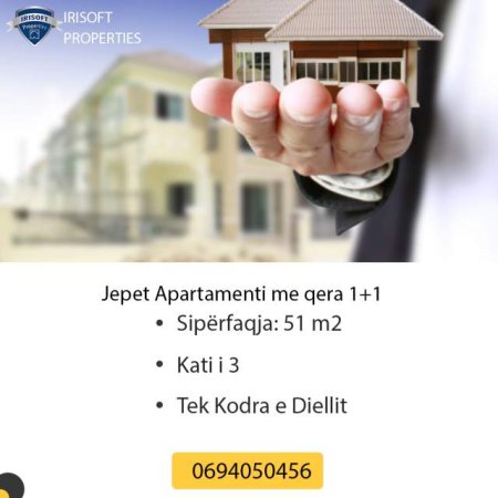 Tirane, jepet me qera apartament 1+1 Kati 3, 51 m² 350 Euro (Kodra e diellit)