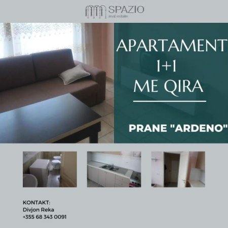 Tirane, jepet me qera apartament 1+1 65 m² 25.000 Leke (Mezez , prane "Ardeno")