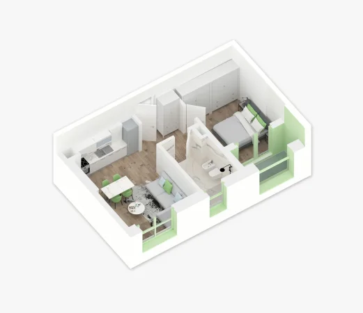 Shes apartament 1+1 !