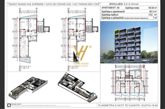 SHITET APARTAMENT 2+1+2 NE SARANDE 172.000 EURO