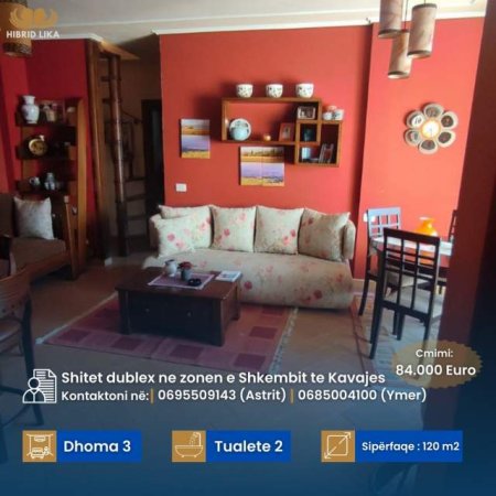 Durres, shes apartament duplex Kati 5, 120 m² 84.000 Euro (Shkembi i Kavajes)