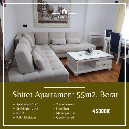 Berat, shitet apartament 1+1+BLK Kati 2, 55 m² 45.000 Euro (Rilindja, Berat)