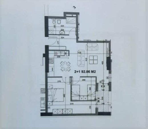 Tirane, shitet apartament 2+1 Kati 12, 92 m² 92.060 Euro (Rruga e Kavajes)