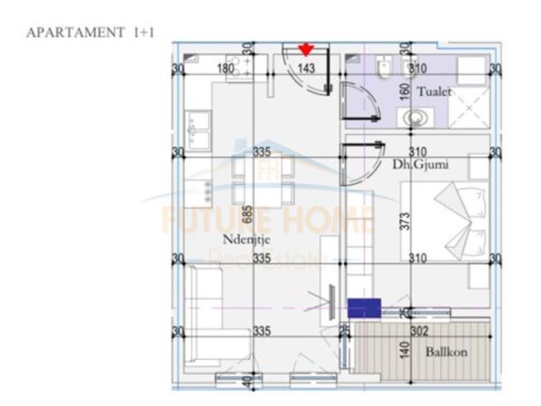 SHITET APARTAMENT 1+1, CASA ITALIA