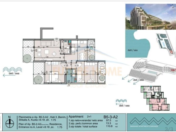 SHITET APARTMENT 2+1+2, BORSH, SARANDE