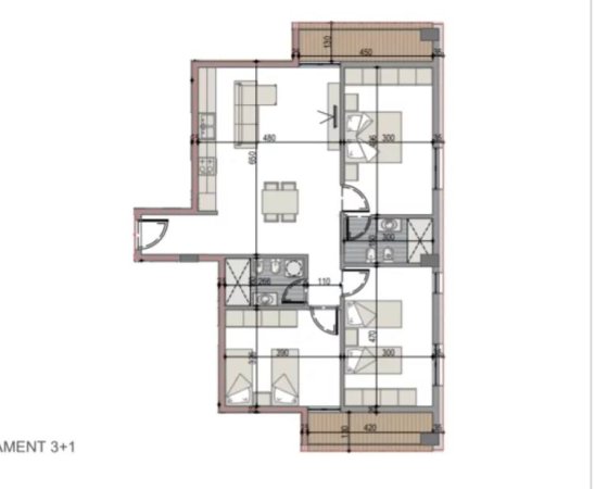 Shitet Apartament 3+1+2 te Jordan Misja Residence