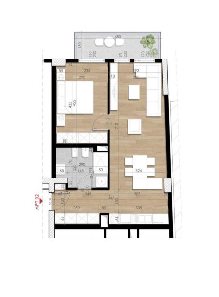 2 Opsione Apartamente 1+1 per SHITJE - TURDIU