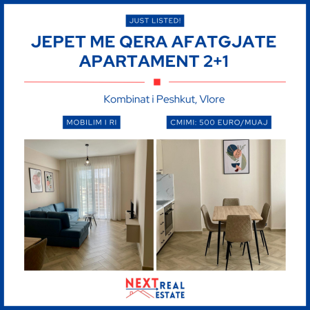 JEPET ME QERA AFATGJATE APARTAMENT 2+1 NE VLORE