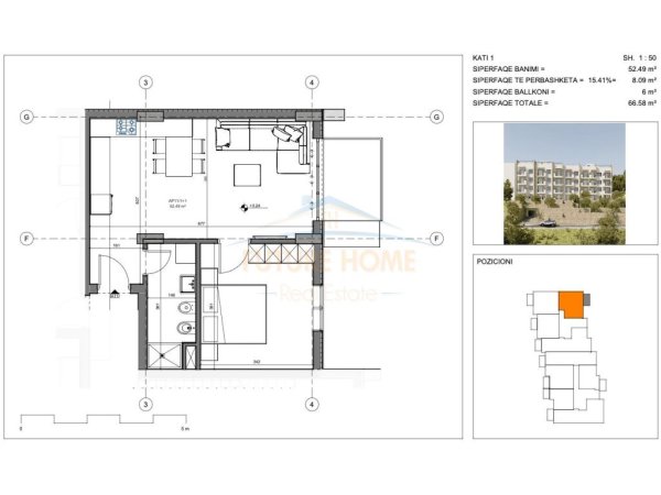 Shitet, Apartament 1+1, Rezidenca Ares 3,Sarande.RV38321