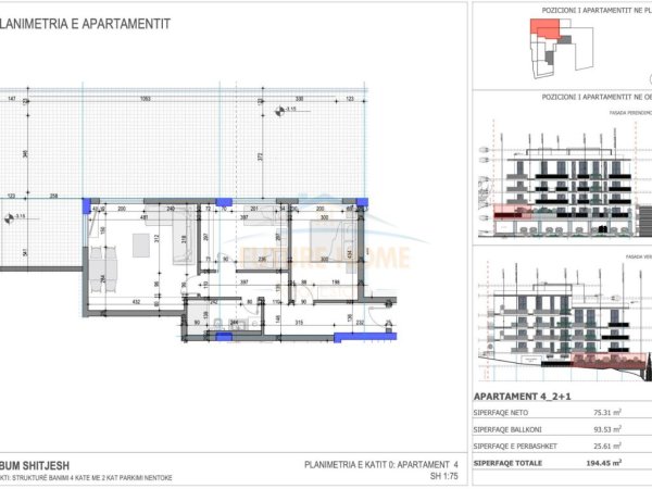 Shitet, Apartament 2+1, Rezidenca Ares 4,Sarande.RV38329