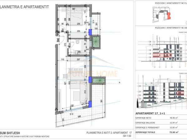 Shitet, Apartament 1+1, Rezidenca Ares 4,Sarande.RV38361