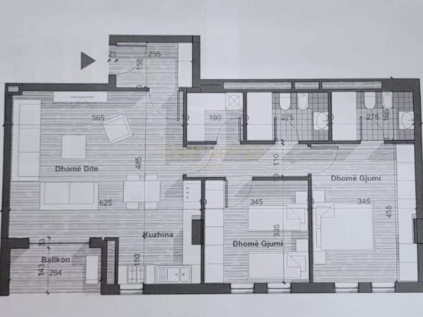 Apartament 2+1 me post parkimi Për Shitje në Univers City  115,000 €