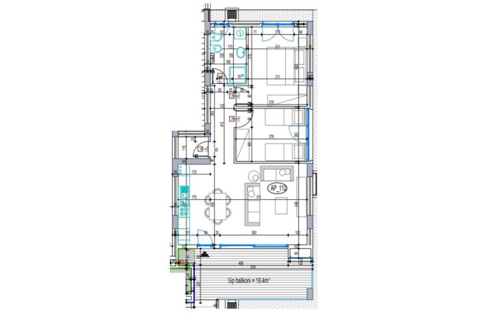 Shitet Apartament 2+1 tek San Pietro Resort, Gjiri i Lalzit