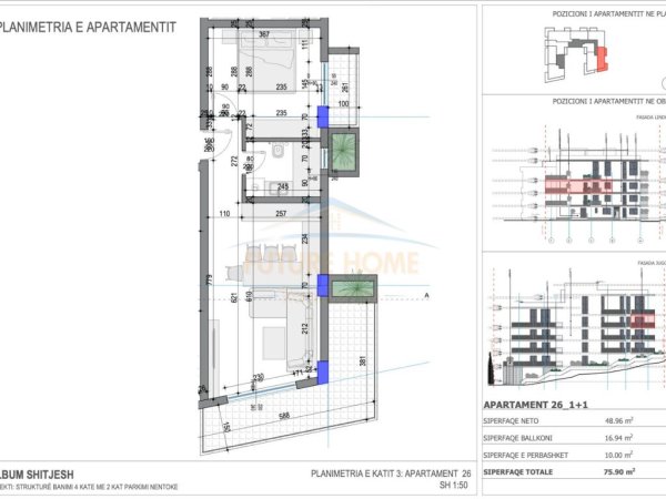 Shitet, Apartament 1+1 , Rezidenca Ares 4,Sarande.RV38382