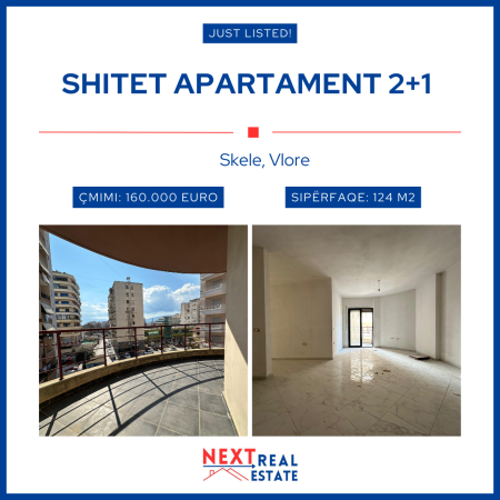 SHITET APARTAMENT 2+1 NE SKELE, VLORE