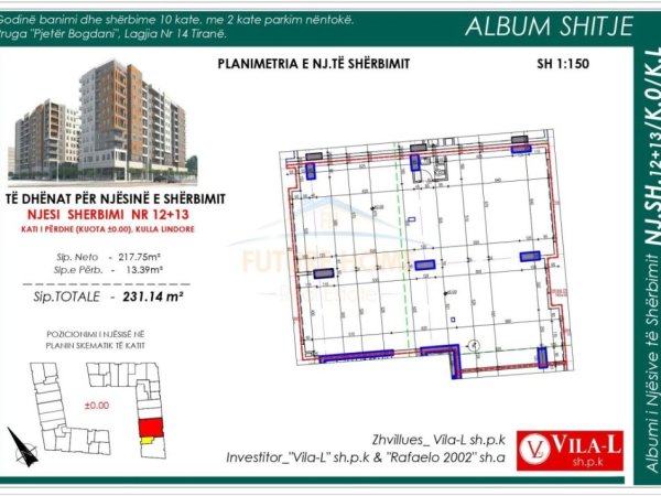 Shitet , Ambient Biznesi ,Unaza e Re, Tiranë.€ 450,000