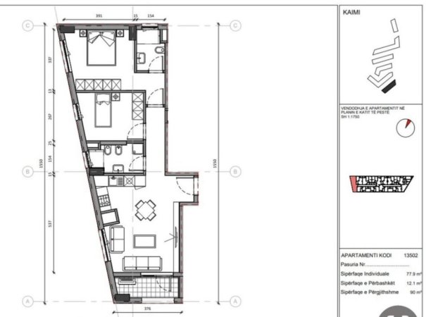 Okazion-Apartament 2+1+2 ne shitje ne Ali Dem