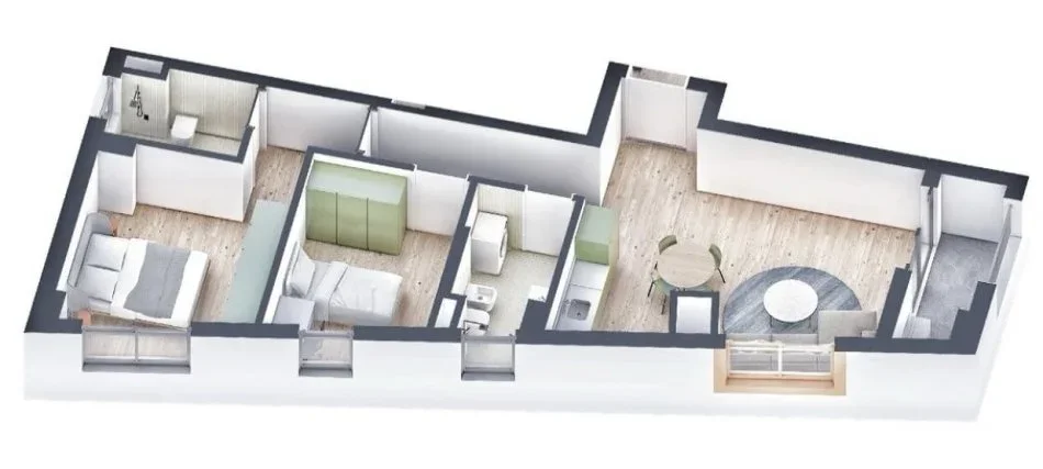 Okazion-Apartament 2+1+2 ne shitje ne Ali Dem