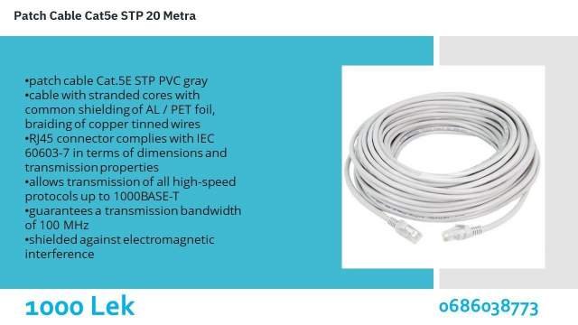 Tirane, shes Patch Cable Cat5e STP 20 Metra 1.000 Leke