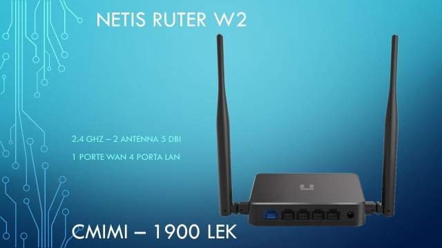 Tirane, shes Netis Ruter Wireless 2 Antena 1.600 Leke