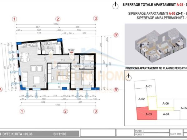 Shitet, Apartament 2+1, Stacioni i Trenit, Tirane.