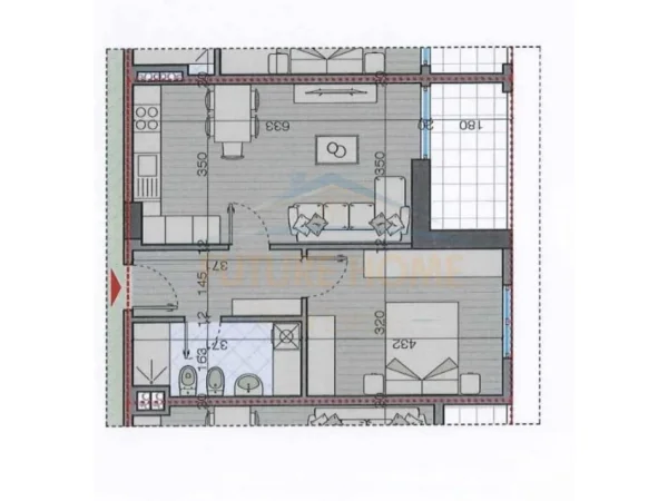 Shitet, Apartament 1+1+Post Parkimi , Unaza e Re.