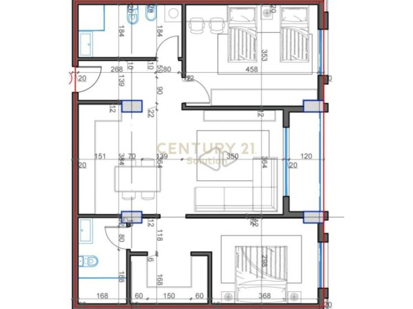 SHESIM APARTAMENT 2+1 PRANE UNAZES SE RE NE PASKUQAN