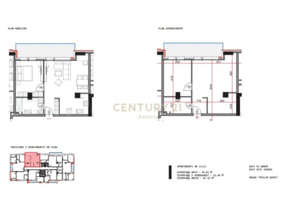 MYSLYM SHYR,SHITET APARTAMENT 1+1