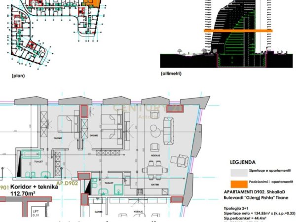 Ekspozita Building,Shitet apartament 2+1+2