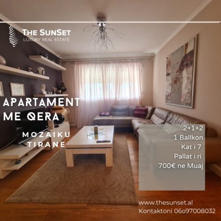 Apartament me Qera Mozaiku Tirane 2+1+2 700 € ne Muaj