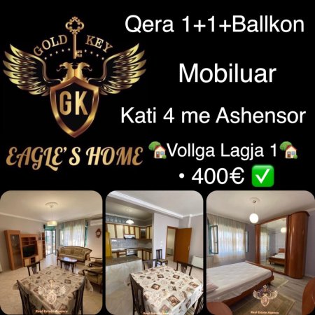 Apartament me Qera 
• Sistemi 1+1 + Ballkon
• Kati 4 Pallat me ashensor,
• Total Mobiluar,
• Kondicioner, Ballkon me orientim nga deti,
• Jepet per afatgjate dhe familjar
🏡Lagja 1,Vollga🏡
• 400€ neto ✅ 
WEB LINK : https://goldkeyrealestate.al/.../DetajetePro.../15473662Post Nr : 15473662
_________