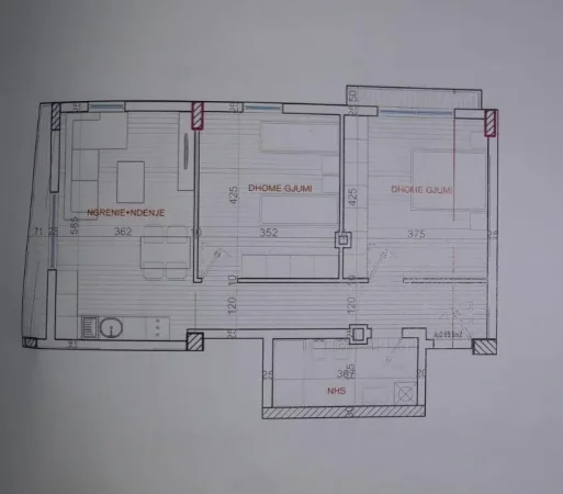 🏙APARTAMENT  2+1 NE SHITJE TE xhamlliku