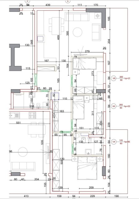 Apartment 3+1+2 te Univers City 116000 €