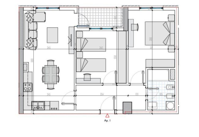 APARTAMENTE 2+1 NE SHITJE